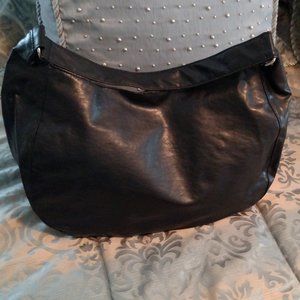 Black Hobo shoulder bag, faux leather, new without tags